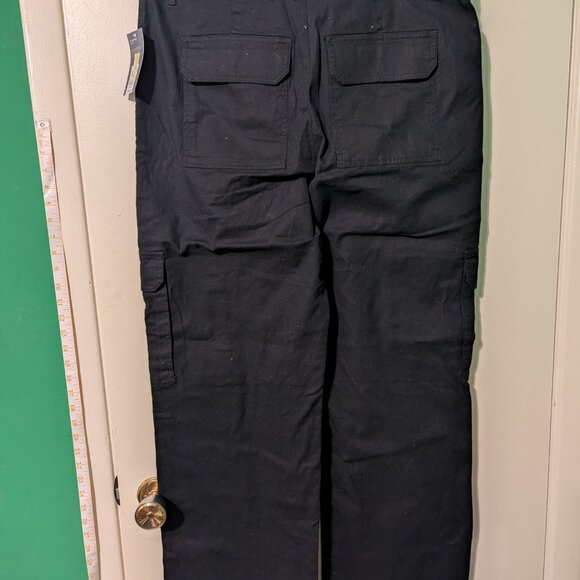 Universal Thread Black Linen Blend Cargo pants wide leg - Picture 4 of 11